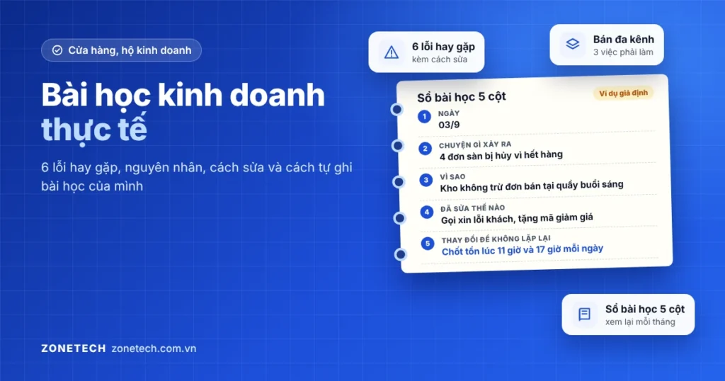 Chủ cửa hàng nhỏ ghi sổ bài học kinh doanh sau một ngày bán hàng