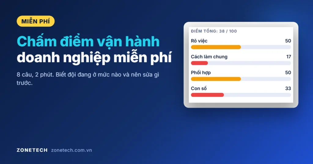 Chấm điểm vận hành doanh nghiệp miễn phí