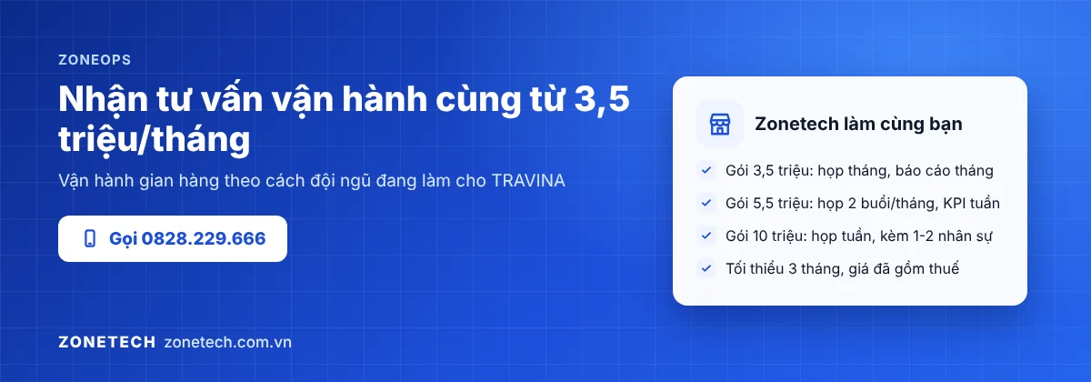ZoneTech nhận tư vấn vận hành bán hàng cùng doanh nghiệp từ 3,5 triệu đồng/tháng