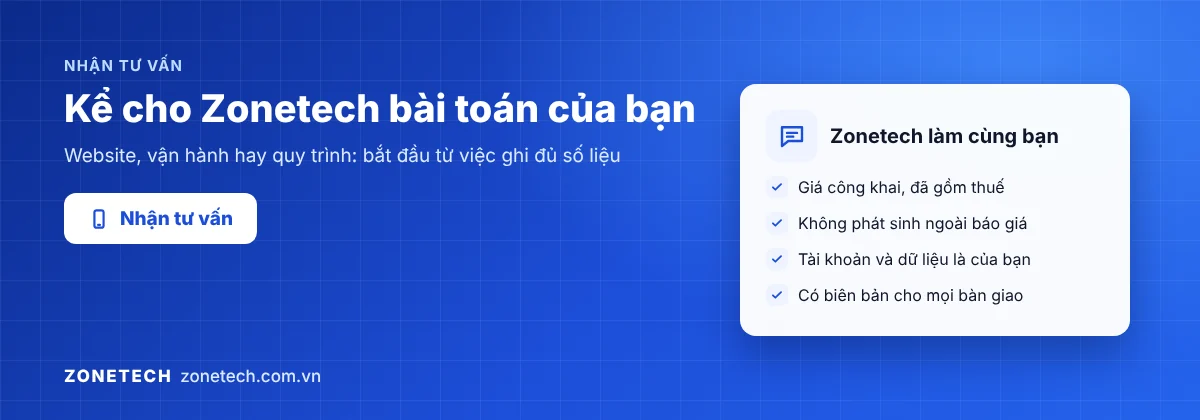 Kể cho Zonetech bài toán của bạn