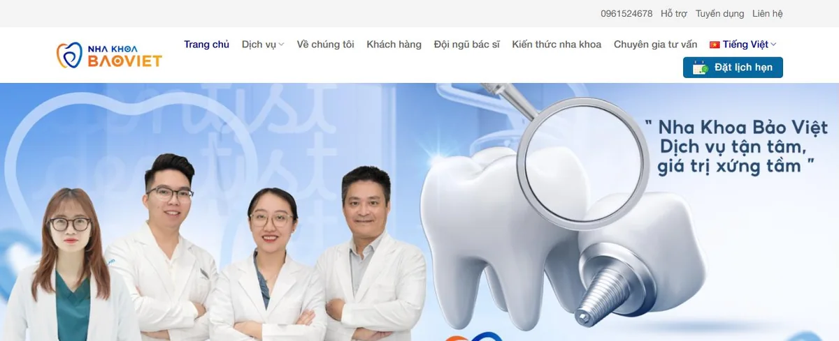 Website Nha Khoa Bảo Việt