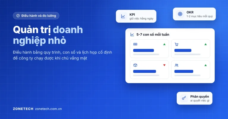 Quản trị doanh nghiệp nhỏ: điều hành và đo lường khi chủ vắng mặt