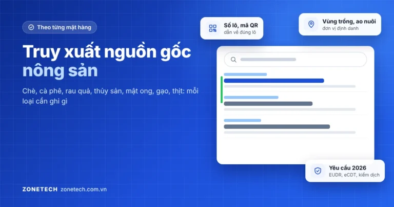 Truy xuất nguồn gốc nông sản theo từng mặt hàng