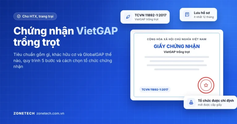 Giấy chứng nhận VietGAP trồng trọt theo TCVN 11892-1:2017